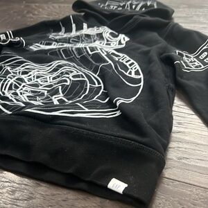 GAP Black Hoodie with White Graphic